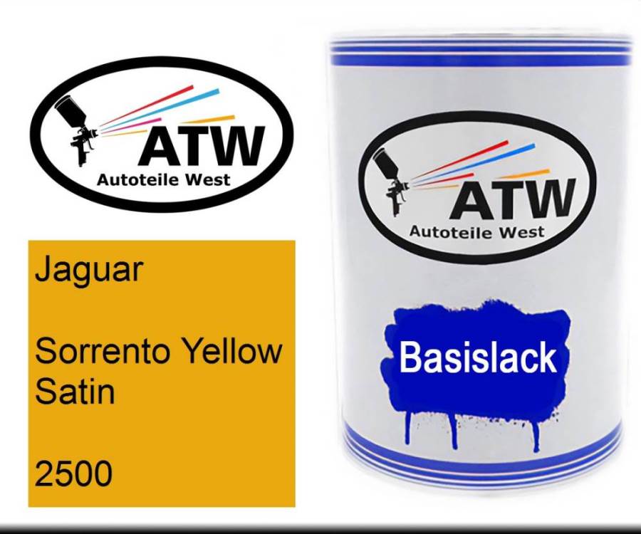 Jaguar, Sorrento Yellow Satin, 2500: 500ml Lackdose, von ATW Autoteile West.